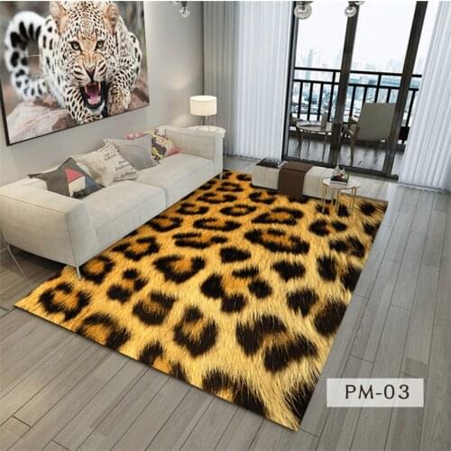 16 Kinds DeMissir Animal Fur Imitation Leather Leopard Printed Carpet For Living Room Bedroom Vibrant Home Decor Mat Floor Rugs