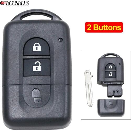2 Button New Replacement Remote Key Shell Case Smart Car Key Housing Fob Keyless Entry for Nissan Micra Xtrail Qashqai Juke Duke