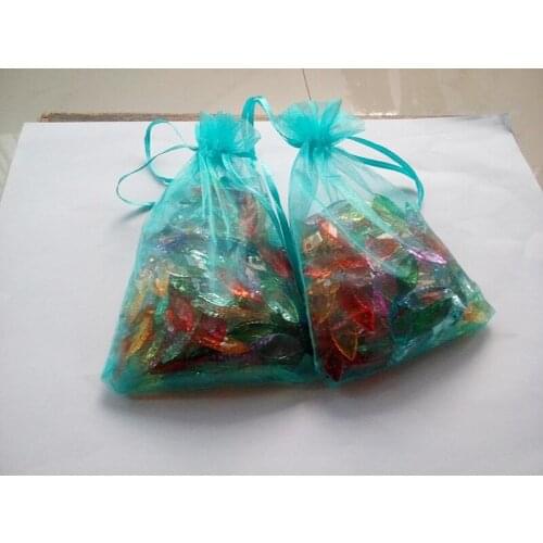 30*40cm 100pcs Sky Blue Gift Bags For Jewelry/wedding/christmas/birthday/bracelets Yarn Bag With Handles Packaging Organza Bags