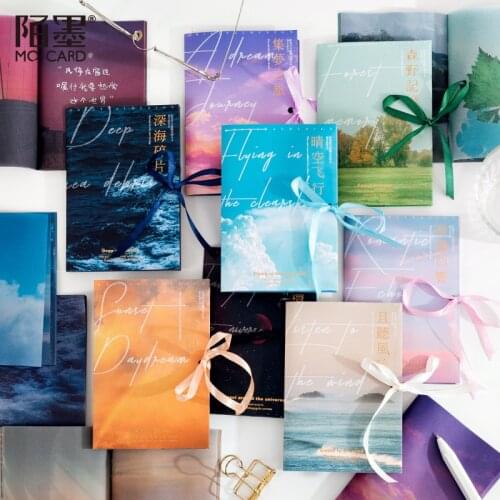 30pcs/lot Memo Pads Sticky Notes Landscape into a book series Junk Journal Scrapbooking Stickers Office School stationery