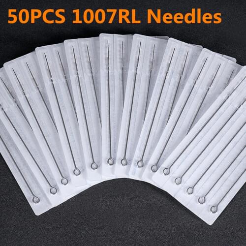 50pcs/Lot Professional Tattoo Needles 7RL Disposable Assorted Sterile 7 Round Liner Needles For Tattoo Body Art Free Shipping