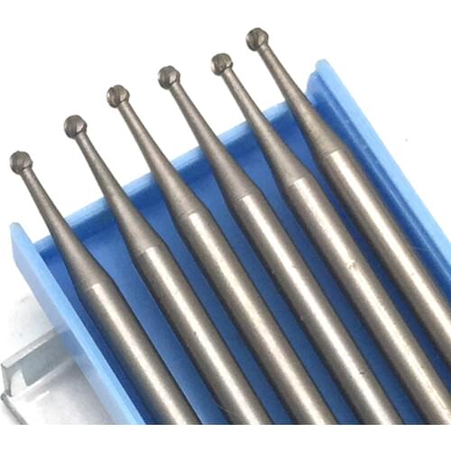 6PCS Dental Tungsten Steel Carbide Burs High Speed Round Steel Burs for Jewelry Making Tool