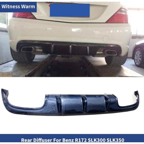 Carbon fiber Rear Bumper Lip Spoiler Diffuser Cover For Benz SLK Class R172 SLK200 SLK280 SLK300 SLK350 SLK55 AMG style 12-2015