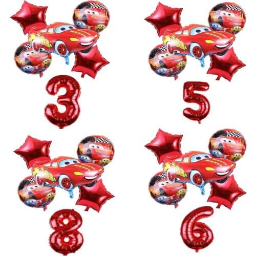 Big size Disney Happy birthday kids child Macqueen the cars aluminum balloon party decoration supplier