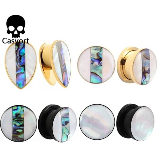 Casvort new arrival fashion ear plug tunnel body jewelry piercing ear gauges expander pair selling 2 pcs per lot