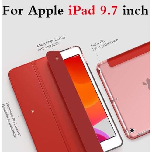 Funda iPad 5th Generation Case for Apple iPad 5 2017 9.7 A1822 A1823 Auto Wake/Sleep Magnetic Case Smart Cover Flip Stand Coque