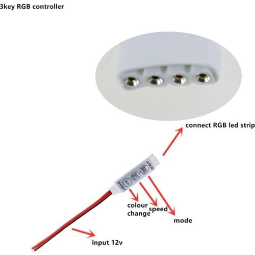 DC 12v RF Remote Controller LED Lights Controller Dimmer For SMD 3528 5050 2835 3014 LED RGB color Strip light