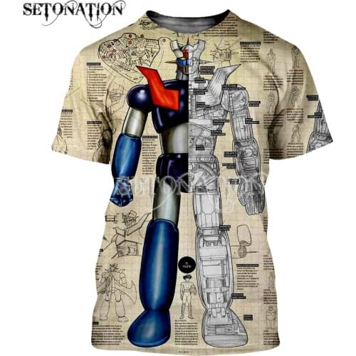 Mazinger z men /women New fashion cool 3D printed t-shirts Harajuku style tshirt streetwear summer tops dropshipping