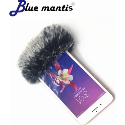 Outdoor Artificial pop filter Fur Wind phone mic sound recording Microphone Cover MuffWindscreen For Iphone 7 8 11 Xiaomi Huawei
