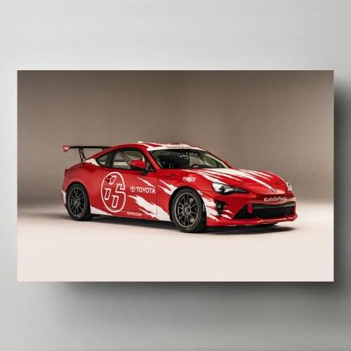 Modern Art Posters and Prints Toyotas Tuning car GT86 CS Red Sport Car Wall Picture Canvas Painting Living Room Decor