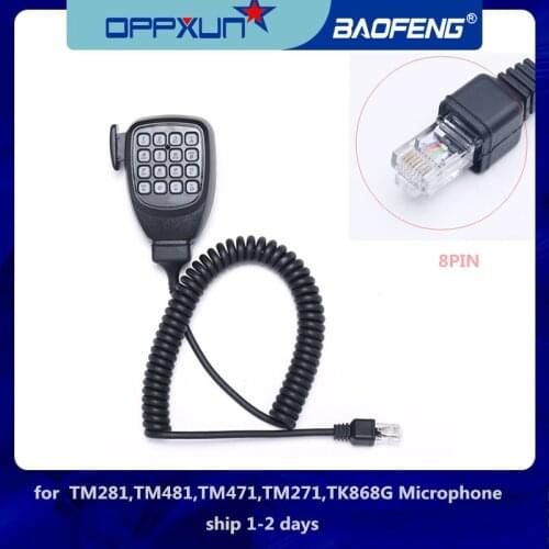 KMC-32 Handfree Speaker Microphone with Keyboards for Kenwood Car Radio TM281,TM481,TM471,TM271,TK868G,TK8108,TK768G Etc 8 Pins