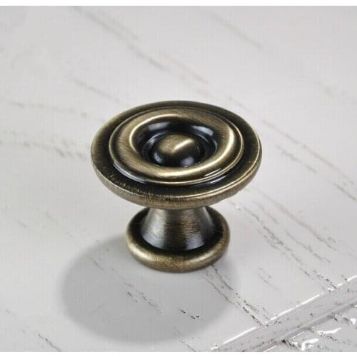 30mm Antique Brass drawer cabinet knobs pulls bronze dresser cupboard door handles vintage furniture door knobs pulls handles