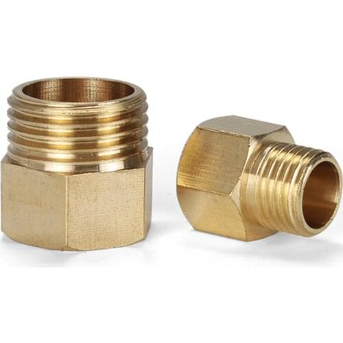 Copper M/F ,1/4", 1/2" M14*1.5, M20*1.5 Male to Female Threaded Brass Coupler Adapter Brass Pipe Fitting