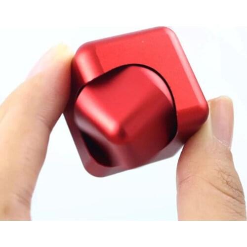 Alloy Metal Square Finger Gyroscope Rotary Cube Decompression Toy Educational Toy Gift Square Hand Spinner