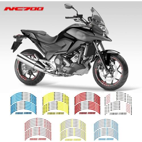 Motorcycle front and rear wheels Edge Outer Rim Sticker Reflective Stripe Wheel Decals For Honda NC700