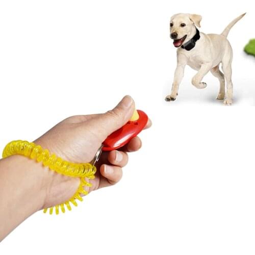 2020 New 1PC Portable Training Guide Clicker Dog Supplies Whistle Trainer Delicate Button Clicker Pets Dog Cat Pet Clicker