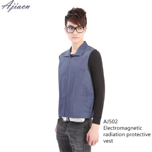 Practical electromagnetic radiation protection metal fibre crime vest EMF shielding sleeveless jacket at will