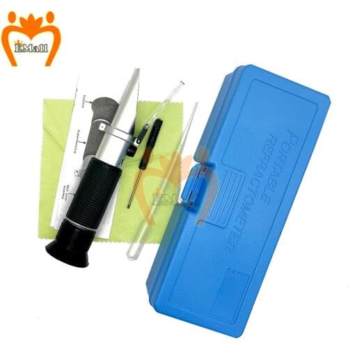 Handheld Alcohol Refractometer Sugar Wine Concentration Meter Densitometer 0-25% Alcohol Beer 0-40% Brix Grapes ATC 48