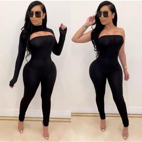 Sisterlinda E-Girl Sexy Jumpsuit Solid Knitted Hollow Out Pullover Playsuit 2 Two Piece Sets 2021 New Spring Streetwear Outfits