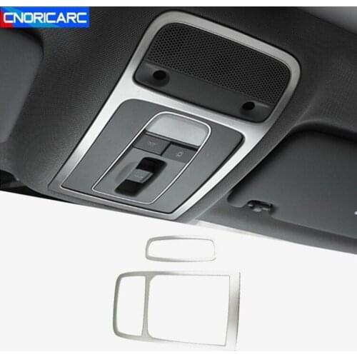 Car Styling Stainless Steel Front Rear Reading Lamp Frame Decoration Cover Trim For Audi A3 8V 2013-2019 Q3 Interior Accessories