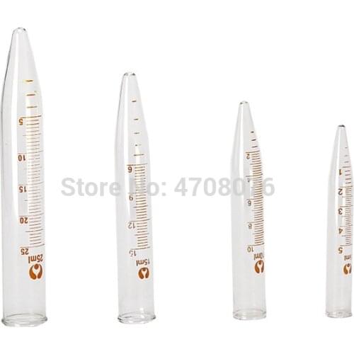 Glass graduated centrifuge tube Centrifugal tubes cone bottom VIOLAMO reusable for qualitative analysis 5-10-15-25ml 10pcs/pack