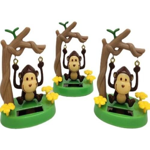 Solar ornaments, shaking head dolls, swing monkey gifts, childrens cross-border decorations, creative interiors, car supplies