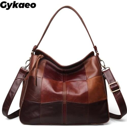 Vintage Large Capacity Casual Tote Bag Ladies Genuine Leather Shoulder Bags for Women Cowhide Leather Retro Messenger Bags Bolsa