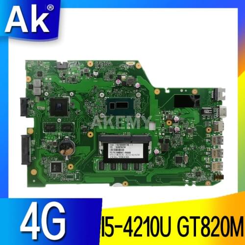 X751LD For Asus X751LD X751LB X751LJC original laptop motherboard I5-4210U 4G GT820M original mainboard Test 100