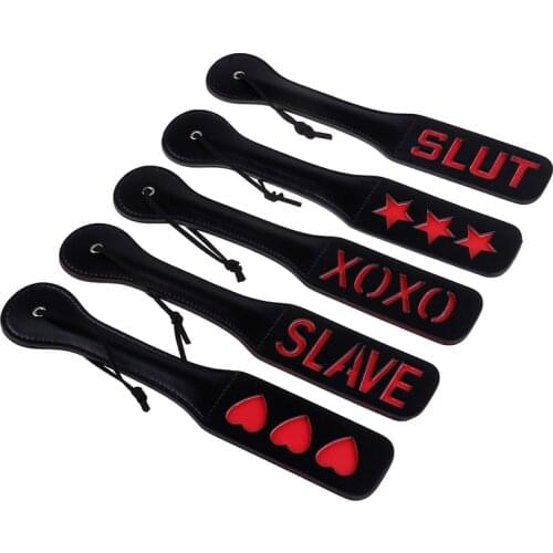 Women Double-deck Slave Paddle Leather Butt Whip BDSM Whip Spanking Flogger Fetish Bondage Erotic Sexy lingerie