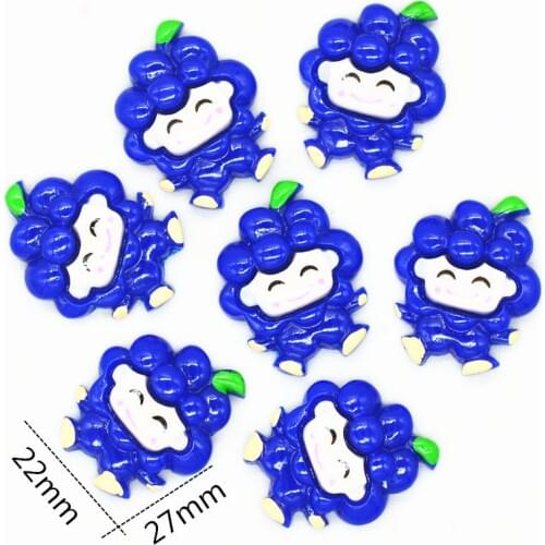 10PCS 22mmX27mm Kawaii Baby Grape Flatback Cabochon|Crazy Fruit Party Decoration miniatures| Summer Fruit Party Flatback Deco
