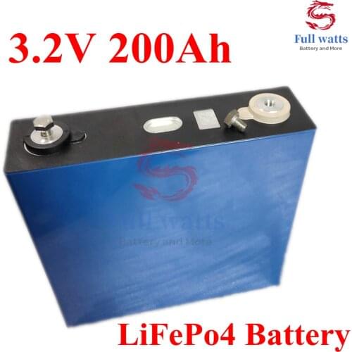 4PCS 3.2V 200Ah Lifepo4 battery, 12v 24V lithium iron phosphate battery pack Solar caravan battery pack, EU and US duty-free