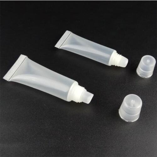 5pcs/bag 8/10/15ML Empty Lip Gloss Tubes Lipstick Tube Lip Balm Soft Tube Makeup Squeeze Clear Lipgloss Tube Container Bottle