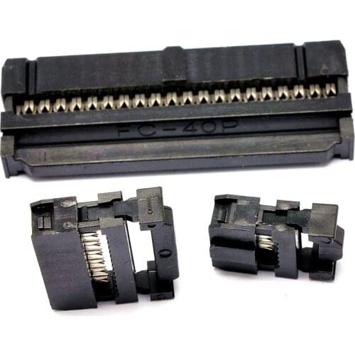 50Pcs FC-6/8/10/14/16/20/26/30/34/40/50P IDC 2x3/4/5/7/8/10/13/15/17/20/25 Pin Dual Row Pitch 2.54mm IDC Connector Cable Socket