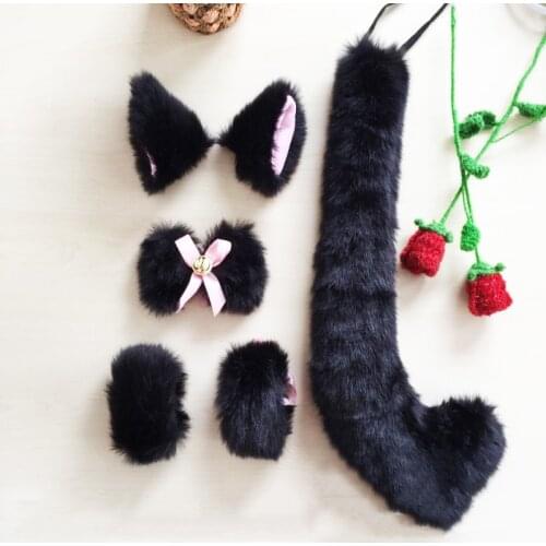 Anime Cakes The Ahri Cat Ear Clip Tail Cosplay Maid Masquerade Props Halloween Headwear A Variety Of Options