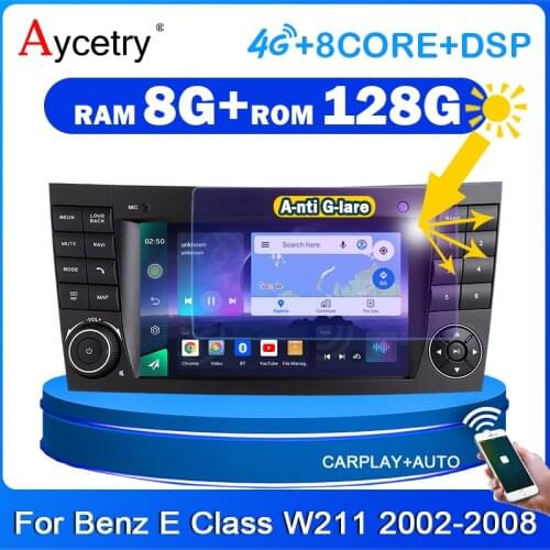 2 din android 10 car radio with screen For Mercedes Benz E-Class W211 CLK W209 G-Class W463 CLS W219 2005-2011 carplay bluetooth