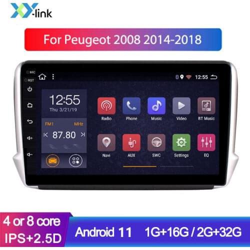 10.1 inch Android 8.1 Car DVD multimedia player For Peugeot 2008 308 cable 2012-2018 GPS Navigation system car radio no 2 din