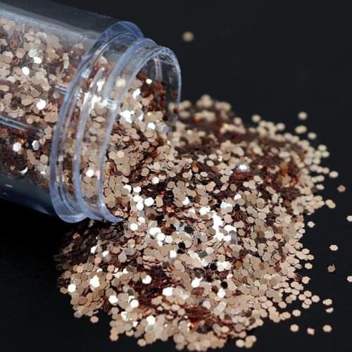 10ml Shiny Nail Glitter Sequins For Manicure Hexagon Shape Sparkly Chrome Pigment Flakes Tips Nail Art Decorations Accessories