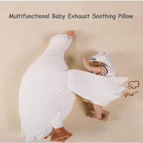 Baby Pillow Sleeping Lying Goose Plush Toys Cartoon Animal Mat Dolls Kids Appease Toys Soft Cushion Children Girls Birthday Gift