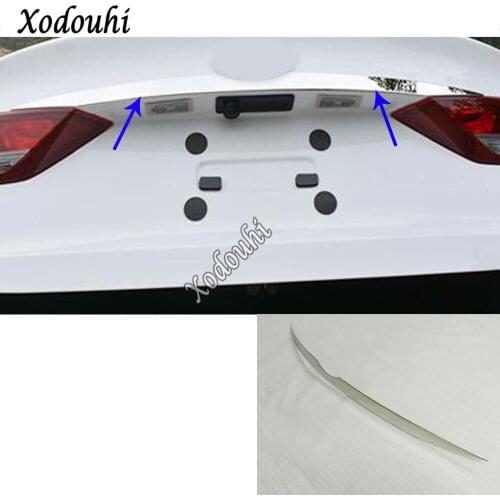 For Hyundai Elantra Avante 2016 2017 2018 2019 2020 Car Cover Stainless Steel Rear Door Upper Tailgate Frame Plate Trim Stick