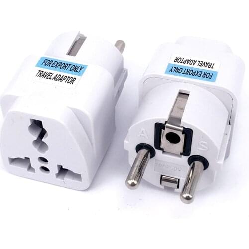 Electrical Socket Universal UK US AU to EU AC Power Socket Plug Travel Charger Adapter Converter 220V 10A Socket