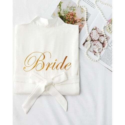 Sexy Homewear Kimono Gown White Women Bride Wedding Robe Intimate Lingerie Satin Short Nightwear Sleepwear Casual Nightgown