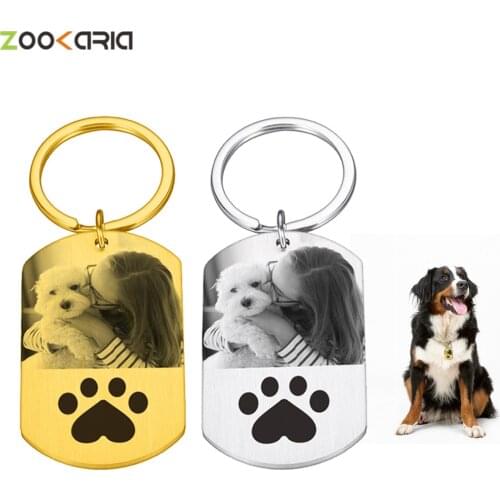 Dog IDTags Engraved Personalized Dogs Photo Tag Customized Dog Name Address Cat Dog Tags Accessories Collar Remembrance Gift
