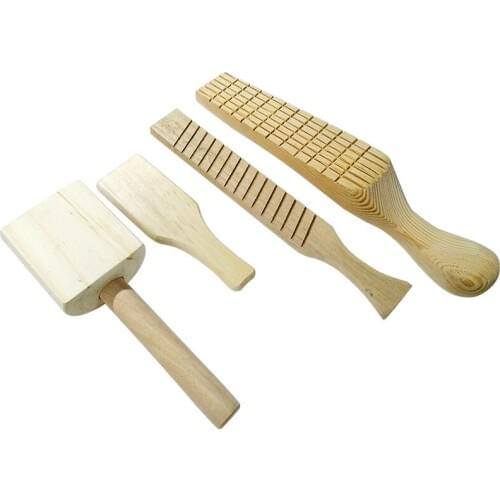 Pottery solid wood curved mud board, clay clapper, pottery clay clay tool clay hand tools