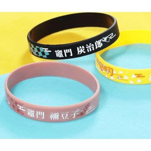 Cosplay Anime Demon Slayer Nezuko Tanjiro Zenitsu Shinobu Fashionable Accessories Bracelets Gifts Hot Sales Anime Decor