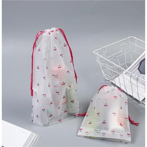 Frosted cherry drawstring drawstring pocket clothes shoes waterproof storage bag cosmetic gift bag drawstring storage pouch bag