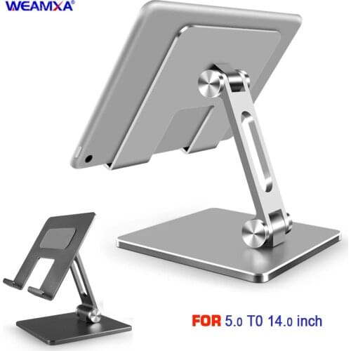 Metal Tablet Stand Premium Desktop Adjustable Stand Foldable Holder Dock Cradle For 4 To 15 inch iPad Pro iPhone Huawei Samsung