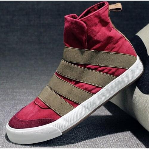 High Top Men Shoes Flats Slip on Casual Shoes Male Canvas Shoes Plimsolls Espadrilles Man Trainers Zapatillas Hombre Loafers