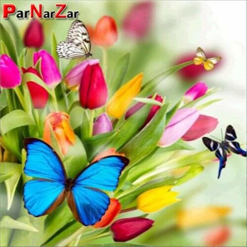 ParNarZar Butterfly Diamond Painting Kits for Home Wall Decorations Craft Kit Full Drill Diamond Painting Diamond Art