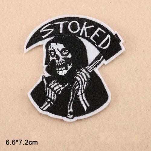 Death Grim Reapers Wholesale Iron on Embroidered Cloth Clothes Patch For Clothing Girls Boys