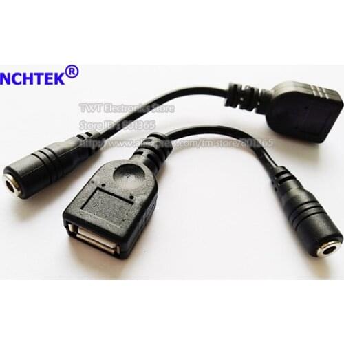 NCHTEK DC 3.5x1.35mm Female Jack to USB 2.0 A Female Power Plug Connector Adapter Converter Cable/Free shipping/50PCS